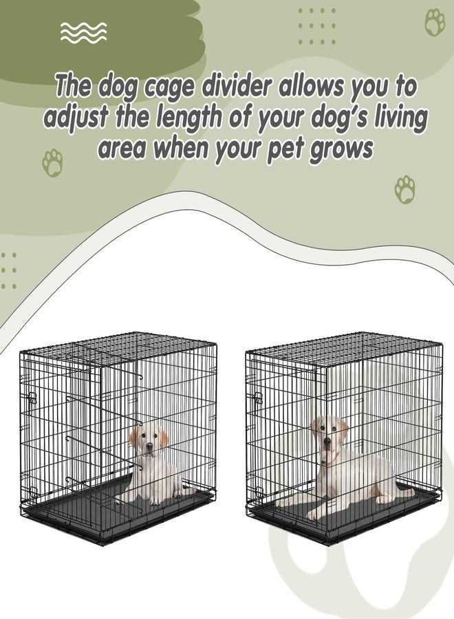 Tandefio 2 Pack Dog Crate Divider Panel for 24 Inch Crates - Adjustable Metal Pet Kennel Divider for Large, Medium & Small Dogs | Easy Installation & Secure Design (15.4 x 16.9 Inches) - Image 5
